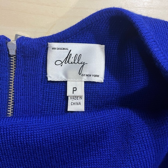 Milly New York Sandra Merino Wool Pleated Dress - Picture 5 of 9